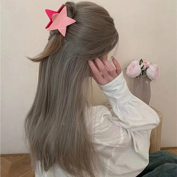 1pc Sweet & Cool Y2k Style Pink Five-Pointed Star Design Hair Clip For Women - Picture 1 of 3